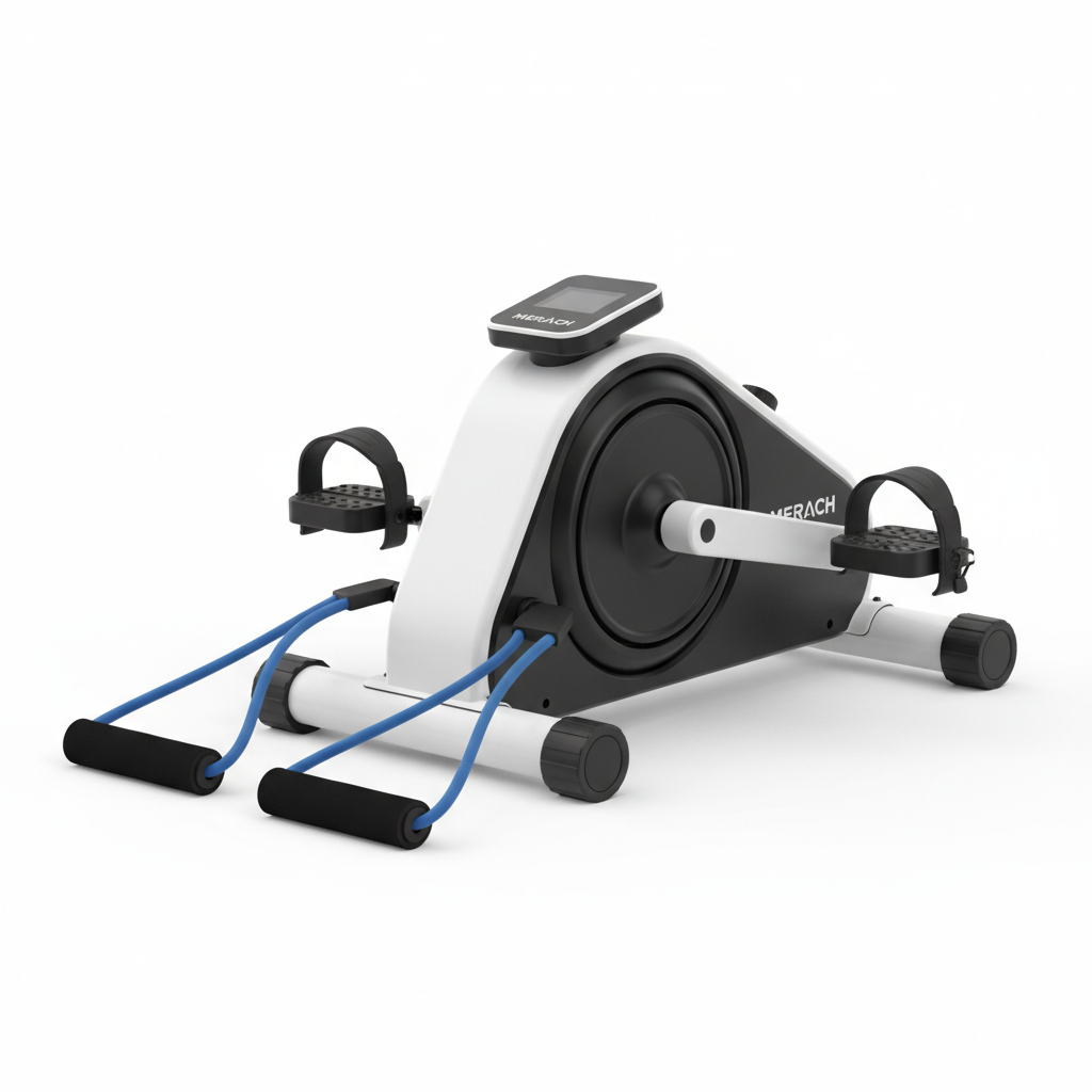 MERACH Pedaltrainer S04 (Mini Heimtrainer mit Widerstandsbändern)